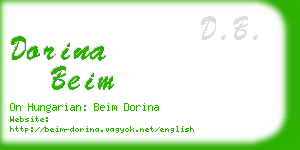 dorina beim business card